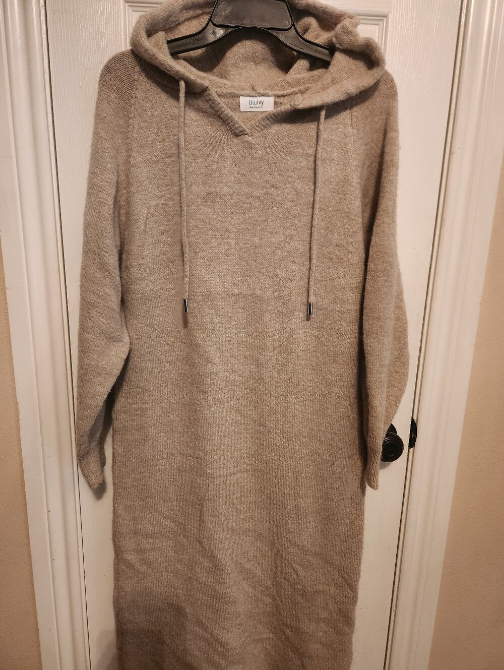 Bluivy Hooded Knit Sweater Dress Size M/L